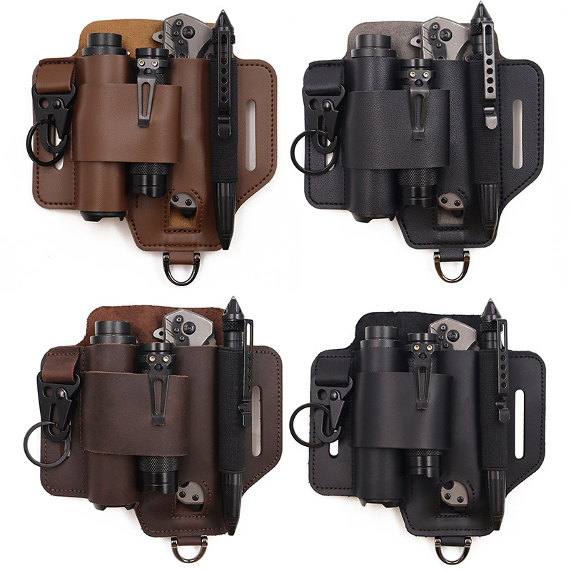 Edc Carry Pocket - ซองใส่เครื่องมือยุทธวิธี EDC สำหรับเอาตัวรอดในป่า กระเป๋าคาดเอวสำหรับเก็บของใช้กลางแจ้ง ซองใส่ไฟฉาย ซองใส่มีด