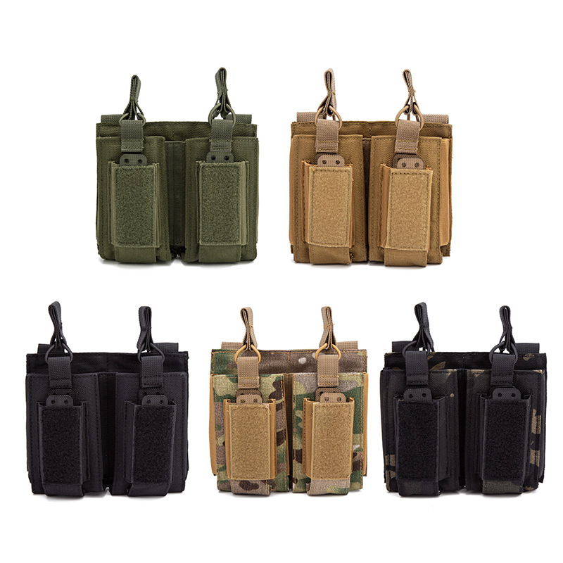 Edc Carry Holster - M4 M14 M16 Molleคู่นิตยสารกระเป๋าเปิดด้านบน 9 มม.ปืนพกMag