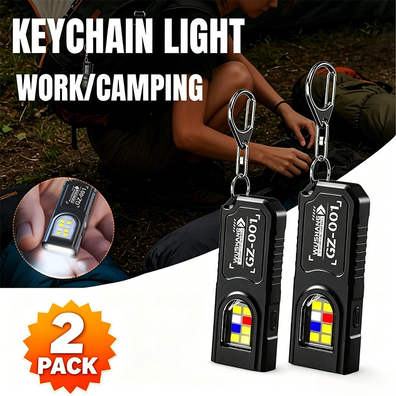 Keychain Flashlight - ไฟฉายพวงกุญแจ LED แบบชาร์จไฟได้ 550LM ไฟฉายพกพาขนาดเล็ก ไฟฉายพกพา