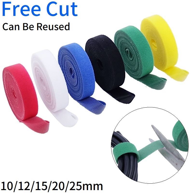 Gear Tie Reusable - 1/5M สายผูกกาวแบบใช้ซ้ําได้ HOOK LOOP Bundle Fastener