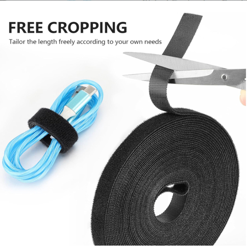 Gear Tie Reusable - 5M/ม้วนReusable Cable Organizerสายสายรัดที่ถอดออกได้ฟรีตัดเทปยึดสายผูกสําหรับสายไฟการจัดการสายเคเบิล