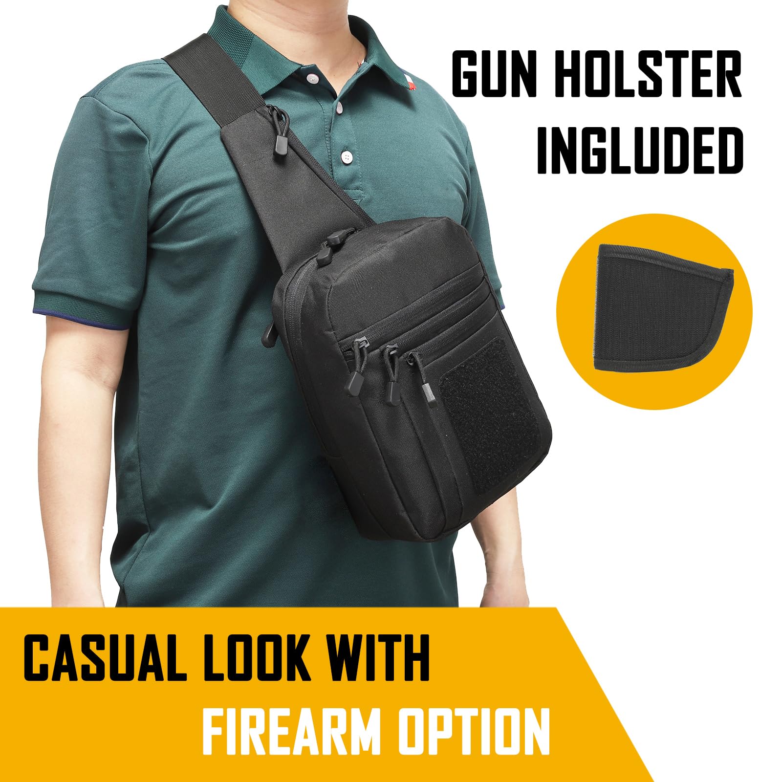 กระเป๋าคาดอกแบบซ่อนปืนสำหรับผู - Edc Carry Gun บทวิจารณ์และราคา