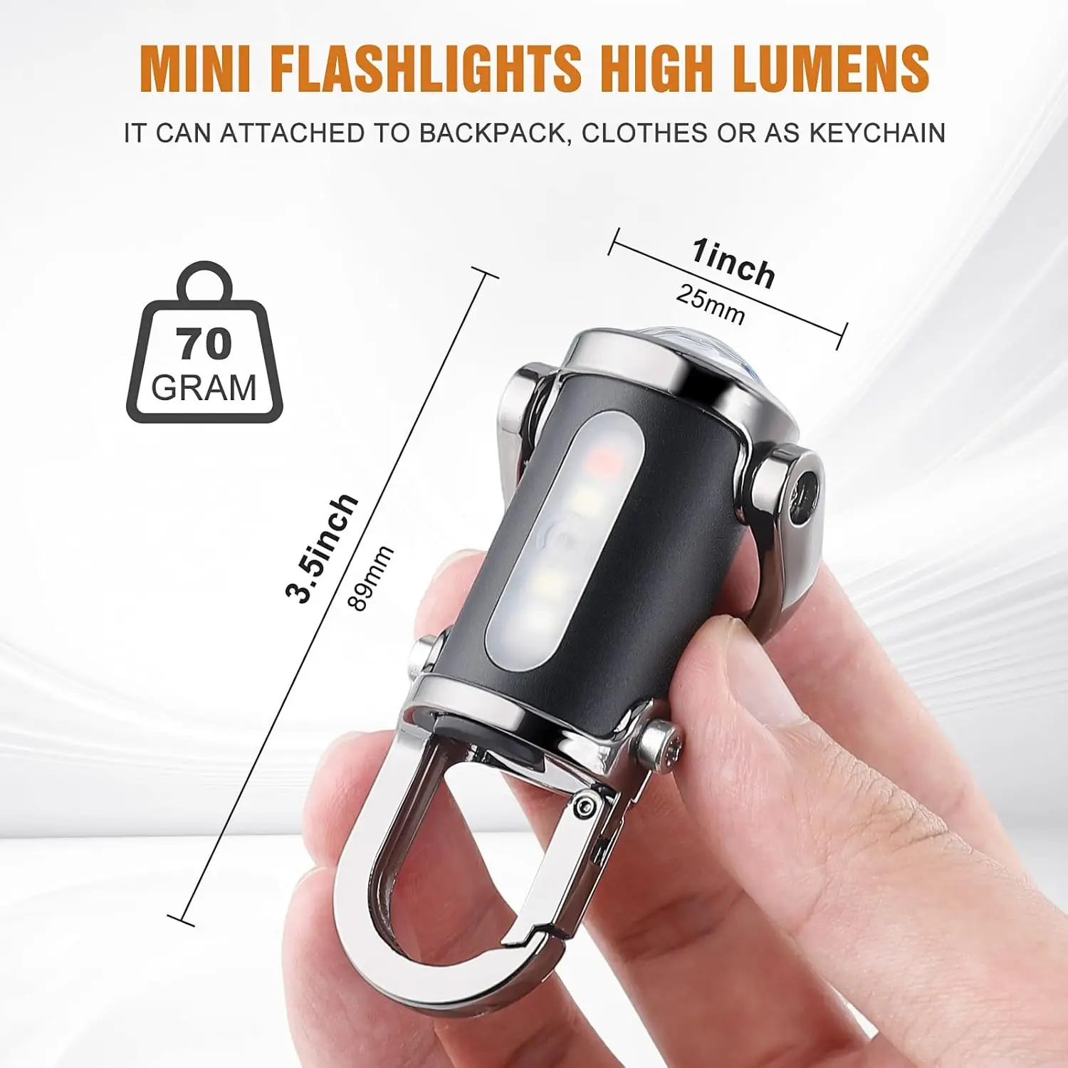 ไฟฉายพวงกุญแจขนาดเล็กแบบชาร์จไ - Keychain Flashlight บทวิจารณ์และราคา