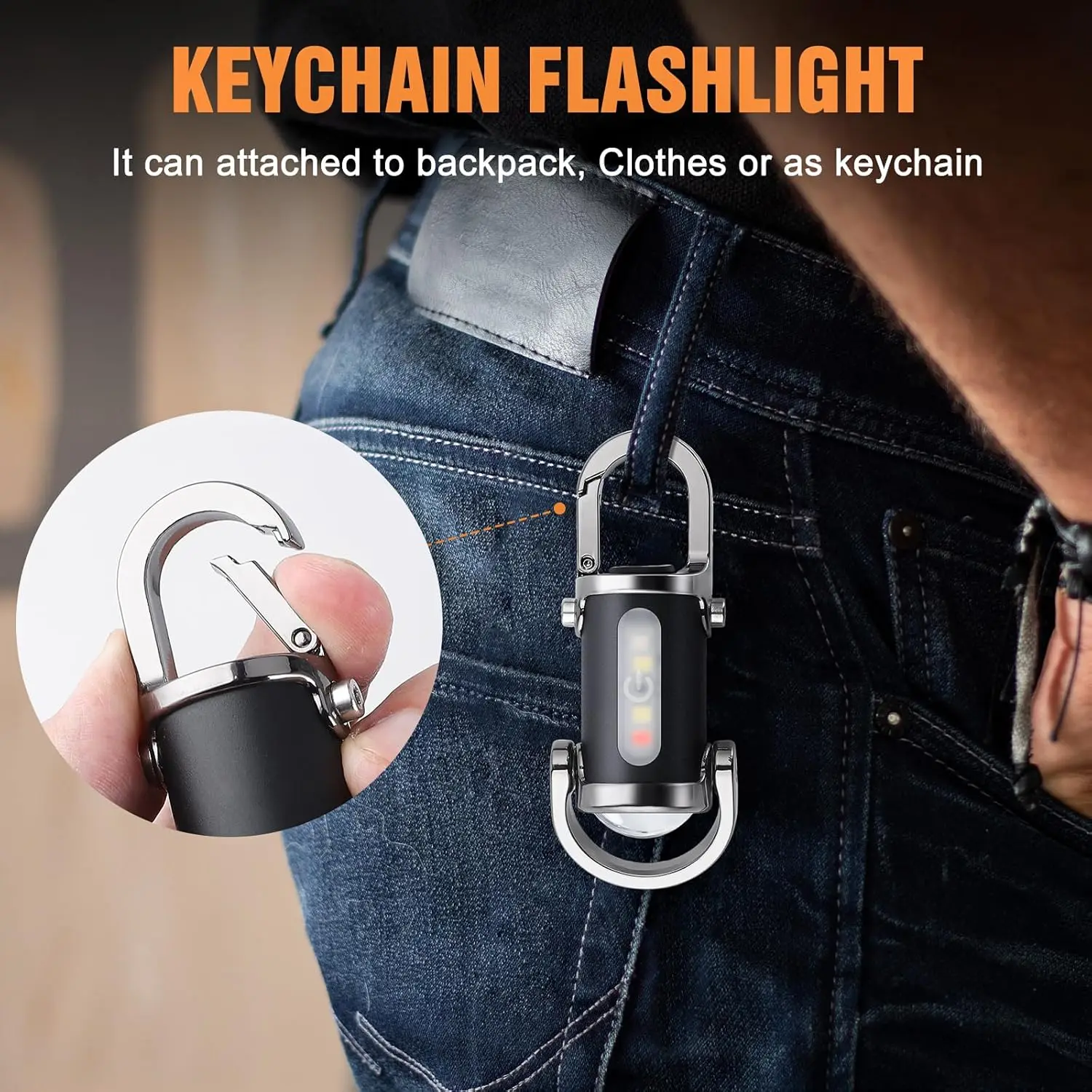 ไฟฉายพวงกุญแจขนาดเล็กแบบชาร์จไ - Keychain Flashlight บทวิจารณ์และราคา
